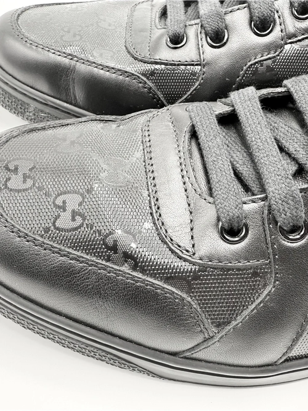 Gucci Imprime High Monogram Men’s Leather Sneakers